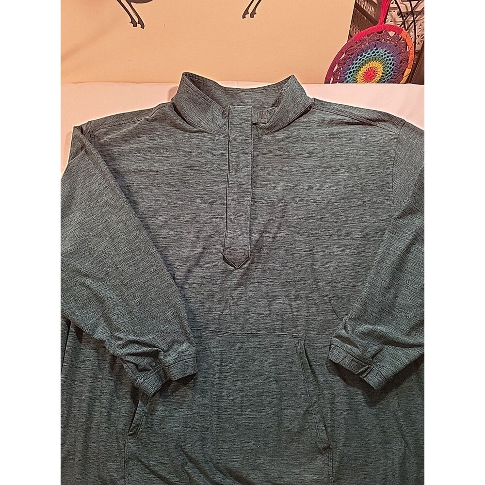 Lands End Women's Size 3X Green 1/4 Zip Lightweight Pullover Top. Exc. Condition